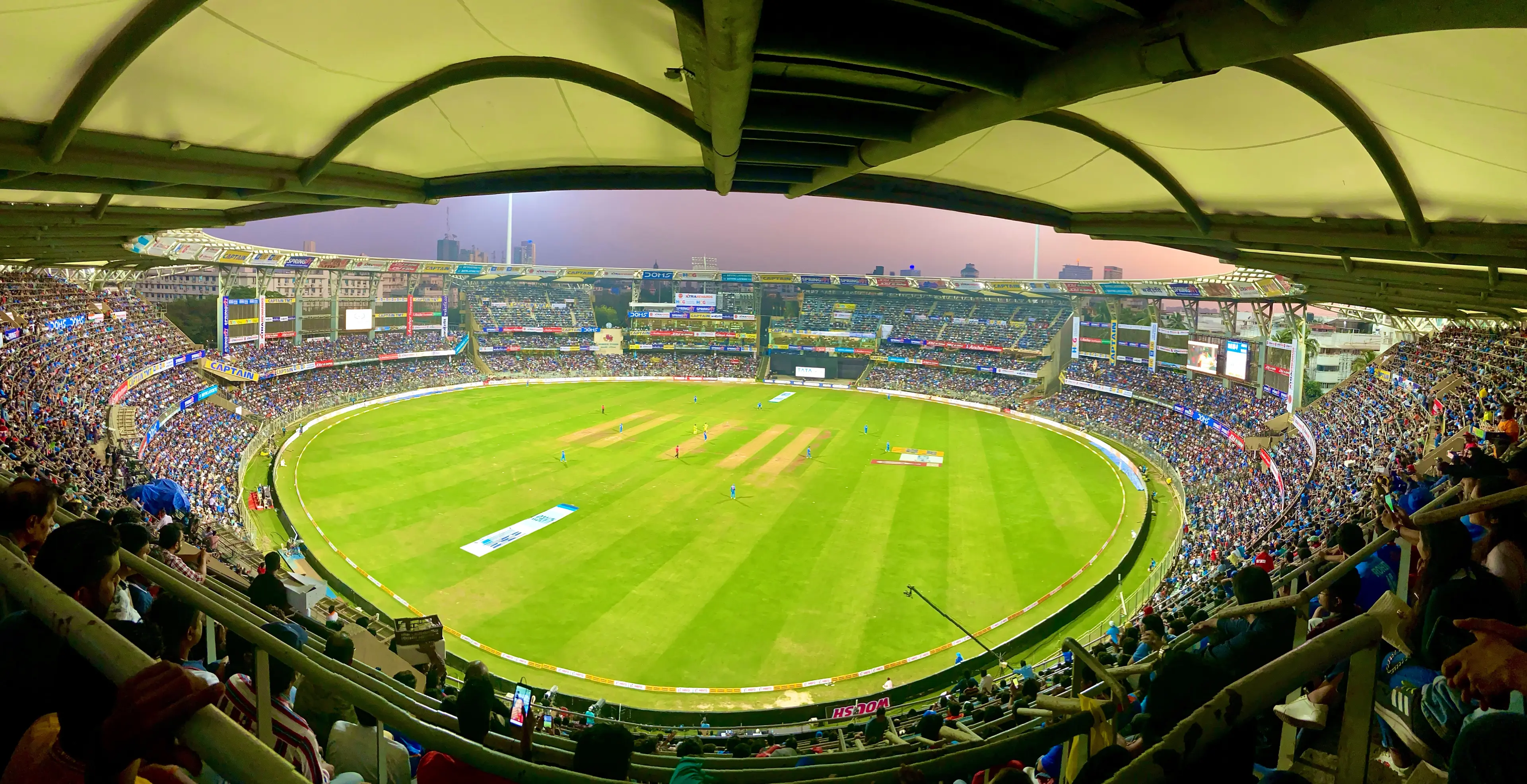 A view of Mumbai Cricket Stadium from the stands